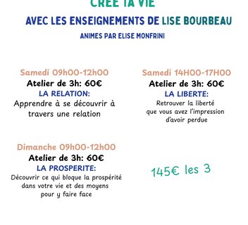 Photo "Cree Ta Vie"  avec les enseignements de Lise Bourbeau