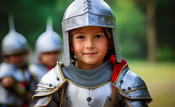 Photo Epées et petits chevaliers