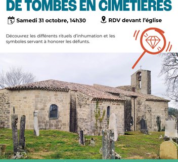 Photo Visite découverte "Pranles, de tombes en cimetières - spéciale Toussaint"
