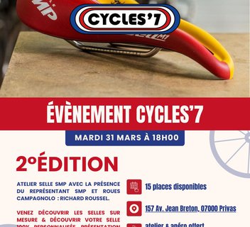 Photo Événement à Cycles'7 - Atelier selle