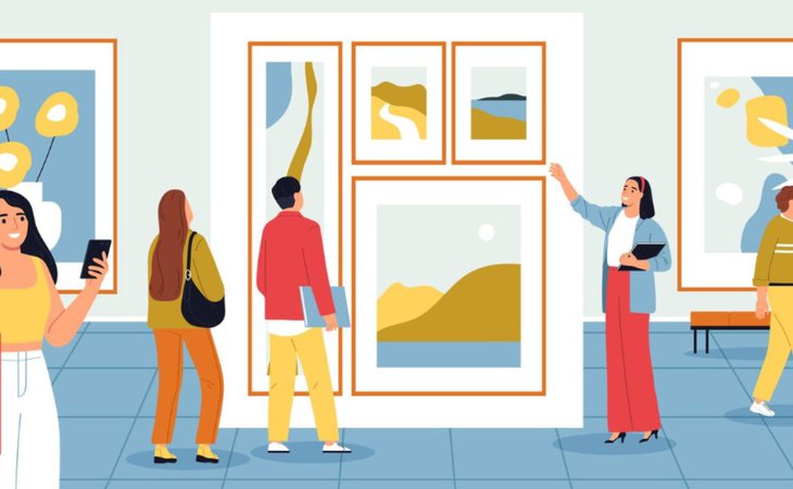 Photo Vernissage de l'exposition "La Parodia del Arte"