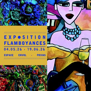 Vernissage de l'exposition "Flamboyances" (art textile et peinture)