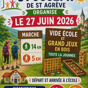 Marches, vide-école et jeux en bois