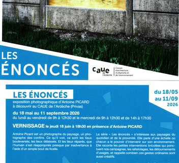 Photo Exposition "Les énoncés" (photographies d’Antoine Picard)