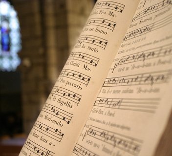 Photo Concert de chant grégorien (répétition publique des participants à un stage d'initiation au chant grégorien)