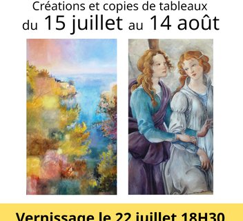 Photo Exposition de peintures de Lucie Ventadour (créations et copies de tableaux)