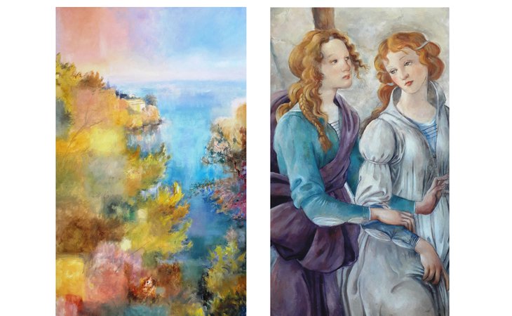Photo Exposition de peintures de Lucie Ventadour (créations et copies de tableaux)