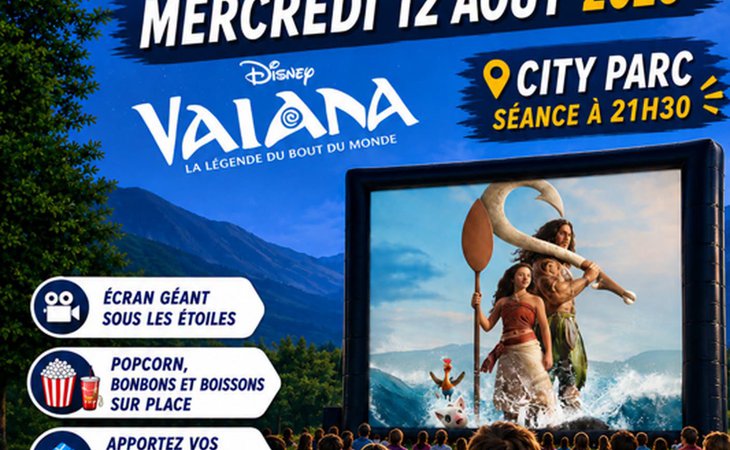 Photo Projection cinéma en plein air du film "Vaiana, la légende du bout du monde" | ciné-jeunesse