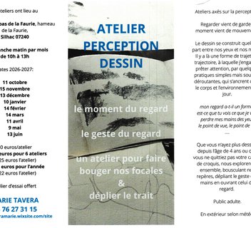 Photo Atelier "Perception et dessin" | durée 3h
