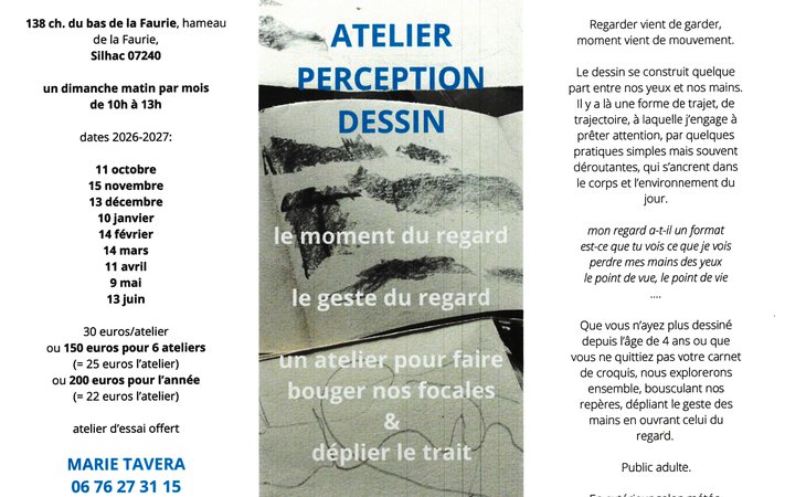 Photo Atelier "Perception et dessin" | durée 3h