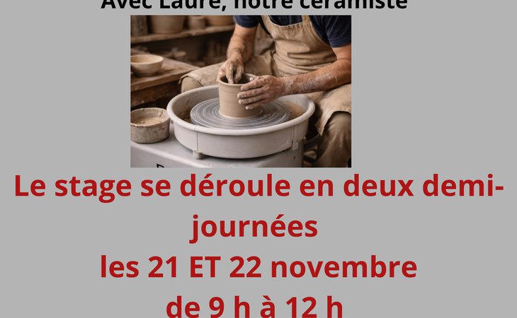 Photo Atelier "Initiation au tour de potier" | durée 6h sur 2 jours