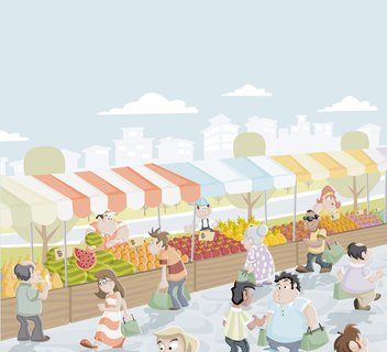 Photo Local farmers' and designers' market