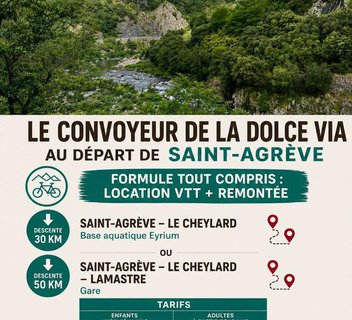 Photo Intersport : Location VTT + remontée en minibus - Le convoyeur de La Dolce Via