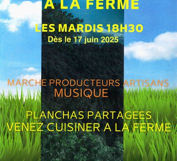 Photo "L'atypique soirée" : petit marché à la ferme, planchas partagées et musique