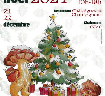 Photo Mini marché de Noël au restaurant Châtaignes et Champignons