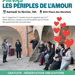 Visite-découverte "Privas, les périples de l'amour - spéciale Saint-Valentin"